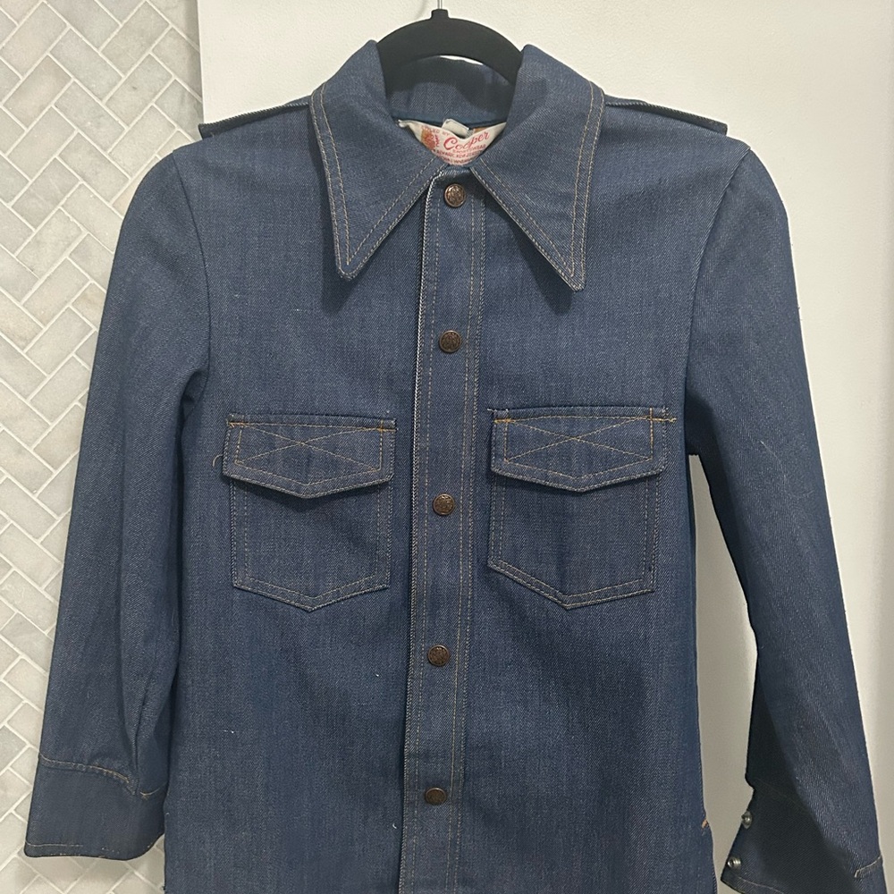 Vintage Blue Denim Shirt Jacket